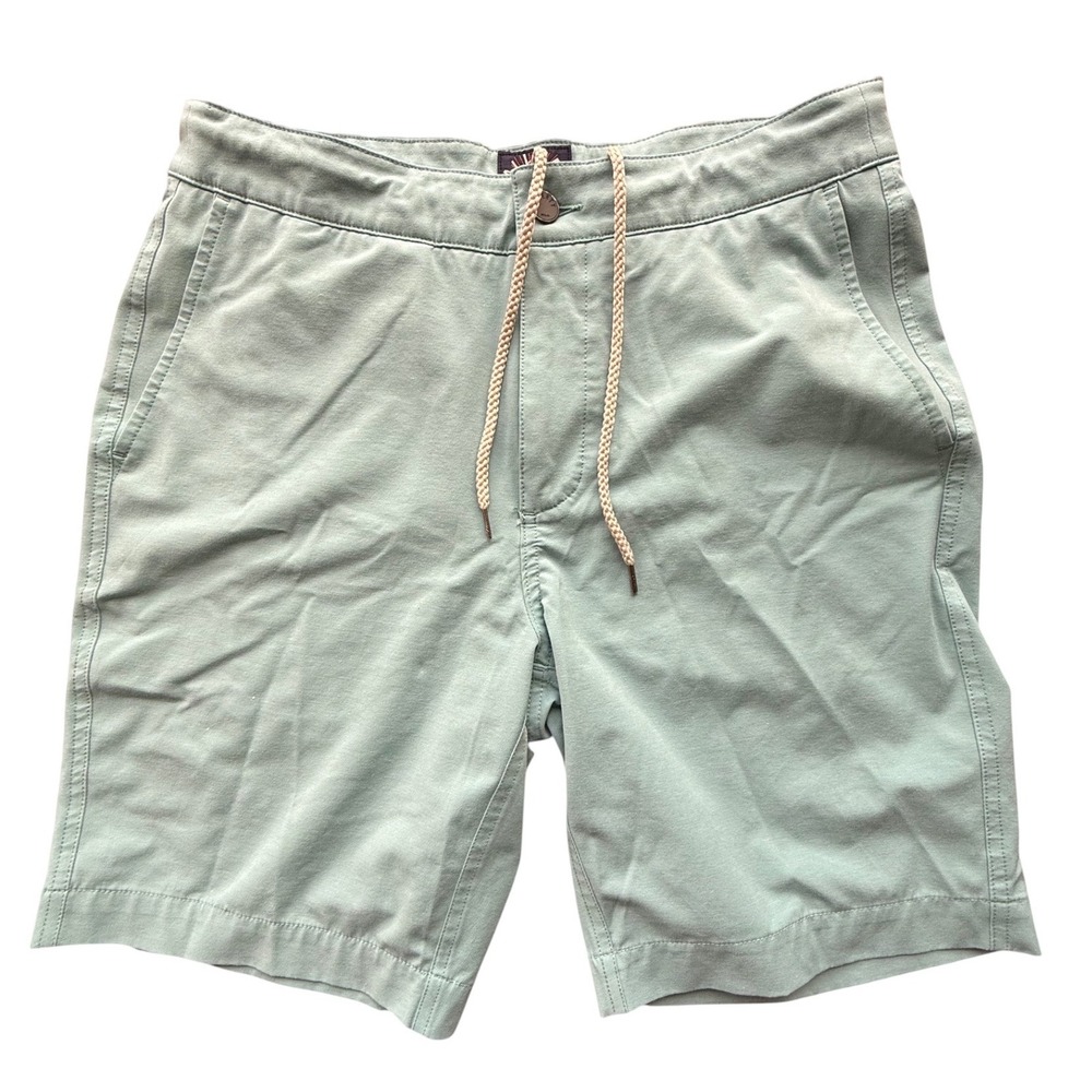 Faherty All Day Shorts Mens 31 Sage Green Recycled Stretch Hybrid Chino Casual